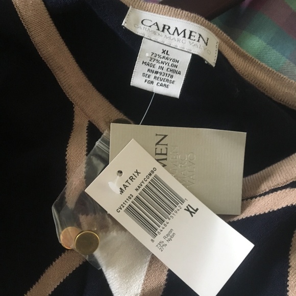 NWT XL Carmen Marc Valvo Button up Sweater - Picture 4 of 5
